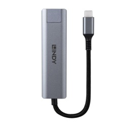 Hub Lindy USB3.2 Gigabit Ethernet, gri - Img 5