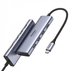 HUB multifunctional Ugreen USB tip C - 3x USB 3.2 Gen 1 / HDMI 4K 60Hz / cititor de carduri SD și TF gri (60383 CM511) - Img 8