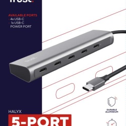 Hub Trust Halyx 5 x USB-C, gri - Img 14
