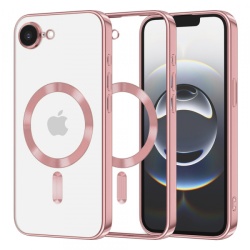 Husa MagSafe pentru Apple iPhone 16e, Techsuit, Luxury Crystal, Roz
