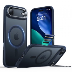 Husa MagSafe pentru Apple iPhone 17 Air, ESR, Classic Hybrid Kickstand, Albastra Satinata