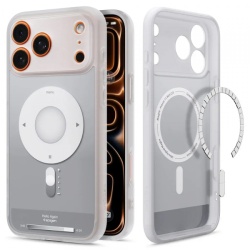 Husa MagSafe pentru Apple iPhone 17 Pro, Spigen, Ultra Hybrid Classic, Argintie