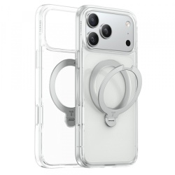 Husa MagSafe pentru Apple iPhone 18 Pro / 17 Pro, Torras, Ostand Spin, Transparenta