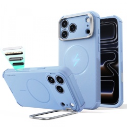 Husa MagSafe pentru Apple iPhone 18 Pro Max / 17 Pro Max, ESR, Cyber Armor Kickstand, Bleu