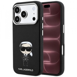 Husa MagSafe pentru Apple iPhone 18 Pro Max / 17 Pro Max, Karl Lagerfeld, Ikonik Sketch, Neagra