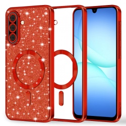 Husa MagSafe pentru Samsung Galaxy A17 4G / A17 5G, Techsuit, Luxury Glitter, Rosie