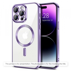 Husa MagSafe pentru Xiaomi 17T, Techsuit, Luxury Crystal, Mov Deschis