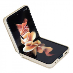 Husa Nillkin Qin Leather compatibila cu Samsung Galaxy Z Flip 4 5G Gold
