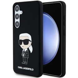 Husa pentru Samsung Galaxy S24+ S926, Karl Lagerfeld, Liquid Silicone Ikonik NFT, Neagra KLHCS24MSNIKBCK