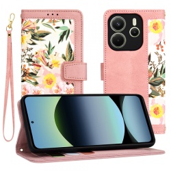 Husa pentru Xiaomi Redmi Note 14 4G (Regional), Techsuit, FlipCraft, Roz