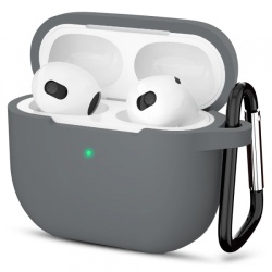 Husa Techsuit Silicone pentru Apple AirPods 3, Gri