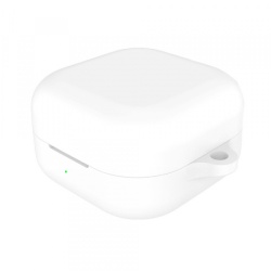 Husa Techsuit Silicone pentru Samsung Galaxy Buds4 / Buds4 Pro, Alba