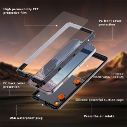 Husa Universala Waterproof pentru Telefon max. 6.9inch, ShellBox, AirBox, Neagra - Img 6