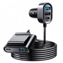Incarcator auto Joyroom 2xPD + 2xQC3.0 75W 1,5m negru (JR-CL05)