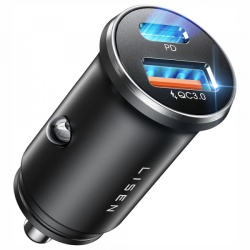 Incarcator Auto Lisen, 36W, 3A, 1 x USB-A - 1 x USB-C, Negru YL0223090002
