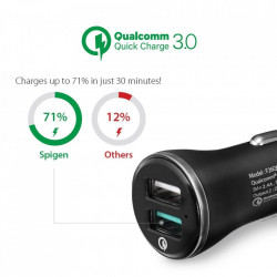 Incarcator auto Spigen F27QC cu doua porturi si functie QuickCharge 3.0 - Img 6