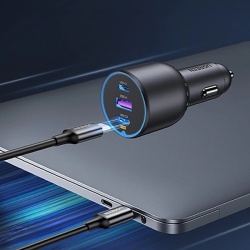 Incarcator auto Ugreen EC705 130W 2x USB-C 1x USB-A - gri - Img 4