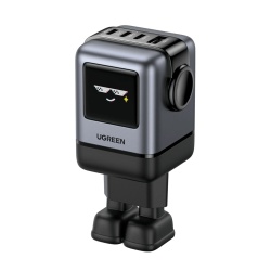 Incarcator de retea UGREEN Uno 100W, GaN Fast Charger, 1x USB-A, 3x USB-C, Negru Gri