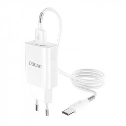 Incarcator DUDAO 2x USB 5V/2.4A QuickCharge 3.0 + cablu Type-C