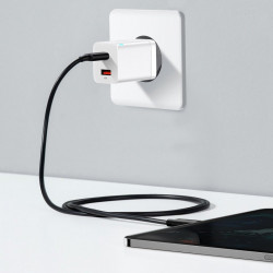 Incarcator priza Baseus Super Pro USB / USB Type C 30W Power Delivery Quick Charge alb (CCSUPP-E02) - Img 2