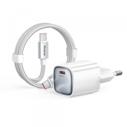 Incarcator Retea Cu Cablu USB-C Mcdodo Nano CH-4432, 45W, 3A, 1 x USB-C, Alb