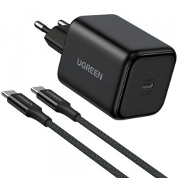 Incarcator Retea cu Cablu USB-C UGREEN X524 (65054), 45W, 3A, 1 x USB-C, Negru