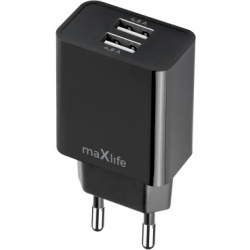 Incarcator Retea MaXlife MXTC-12, 24W, 4.8A, 2 x USB-A, Negru
