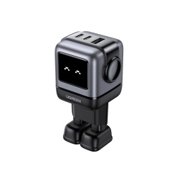 Incarcator retea Ugreen Uno 65W, GaN Fast Charging, 2x USB-C, 1x USB-A, Negru