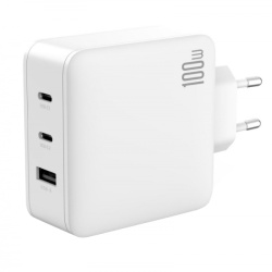 Incarcator Retea XO Design CE14, 100W, 5A, 1 x USB-A - 2 x USB-C, Alb