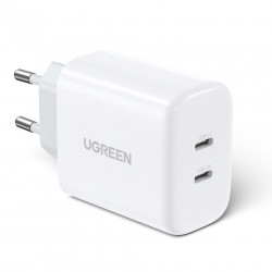 Incarcator Ugreen 2x USB Type C 40W Power Delivery alb (10343)