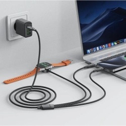 Incarcator Wireless Acefast 4in1 pentru Apple Watch Series, USB-C, Negru - Img 7