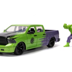 JADA MARVEL SET FIGURINA HULK SI MASINUTA METALICA RAM 1500 2014 SCARA 1:24 - Img 3