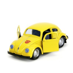 JADA TRANSFORMERS MASINUTA METALICA BUMBLEBEE VOLKSWAGEN BEETLE SCARA 1:32 - Img 2