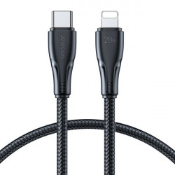Joyroom USB C - Cablu Lightning 20W Surpass Series pentru incarcare rapida si transfer de date 0,25 m negru (S-CL020A11)