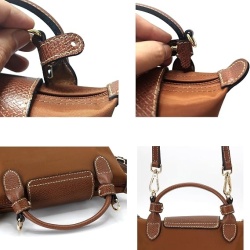 Kit curea de umăr din piele reglabilă pentru mini genți, baretă crossbody de schimb cu carabine metalice pentru genți mici - Img 4