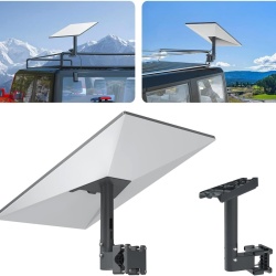 Kit Suport de Montare pentru Antenă Starlink Gen 3 / V3 cu Adaptor de Țeavă Rotativ 360°, Rezistent la Intemperii și Vânt Puternic (până la 90 kg / 200 lbs), din Aliaj de Aluminiu Turnat, pentru Acoperiș, Autorulotă (RV), Balustradă și Stâlp (Ø 20–50 mm) - Img 9