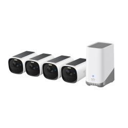Kit supraveghere video eufyCam E40, 2K HD, Incarcare solara, MaxColour Vision, Homebase 3 + 4 camere video