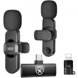 Lavaliera XO Design MC14 Dual, USB-C / Lightning, Set 2 bucati, Neagra