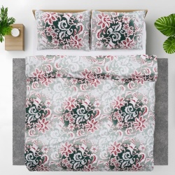 Lenjerie dubla 100% bumbac,4 piese, Vera