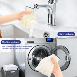 Mănuși Termorezistente de Bucătărie și Grătar AUAUY (1 Pereche), Bumbac Tricotat Dublu Strat, Rezistență până la 250°C, Design Ergonomic cu 5 Degete Ambidextru, Lungime 26 cm, pentru Cuptor, Tăvi Incinse, Fontă și BBQ - Img 5