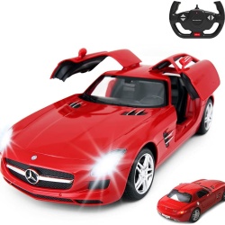 MASINA CU TELECOMANDA MERCEDES-BENZ SLS ROSU SCARA 1 LA 14