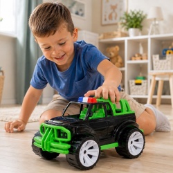 MASINA JEEP OFF ROADER NEGRU VERDE 39CM - Img 3