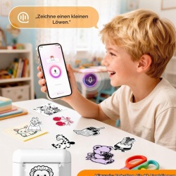 Mini Imprimantă Termică Portabilă Memoking Q02E pentru Autocolante și Notițe, Conectivitate Bluetooth, Funcții AI, Compatibilă cu Hârtie Termică și Stickere Color/Transparente, Ideală pentru Școală, Birou și DIY - Img 6
