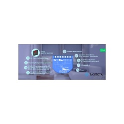 Modulul mini releu Nous B3T smart Wi-Fi cu 2 ganguri cu contor de putere si functie de control pentru rulouri/perdele (firmware Tasmota, compatibil Matter) - Img 3