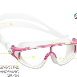 Ochelari de Înot pentru Copii CRESSI Baloo, Protecție UV și Lentile Anti-Aburire din Policarbonat, Catarame Micrometrice, Include Cutie de Protecție, pentru Vârsta 3-6 Ani - Img 5