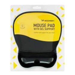 Pad ergonomic pentru mouse și suport pentru încheietura mâinii, din piele ecologică, mare, antiderapant - negru. - Img 8
