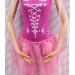 PAPUSA BARBIE BALERINA BLONDA CU COSTUM ROZ