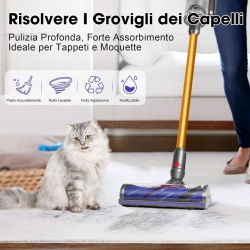 Perie Motorizată Turbo pentru Aspirator Dyson V12 Detect Slim / V12 Origin / V12 Slim Absolute, Cap Electric Motorbar cu Tehnologie Anti-Încâlcire, pentru Covoare, Parchet și Gresie - Img 4
