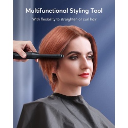 Placa de indreptat parul/barba Stylocks, pentru par scurt, placi de titan, 230 grade, Temperatura variabila, Oprire automata, Negru - Img 4
