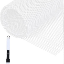 Plasă Anti-Insecte din Fibră de Sticlă Fillis 150 x 300 cm pentru Geamuri și Uși, Rezistentă la Foc și Zgârieturi, Debitabilă, Include Perie de Curățare și Rolă de Presare, Albă